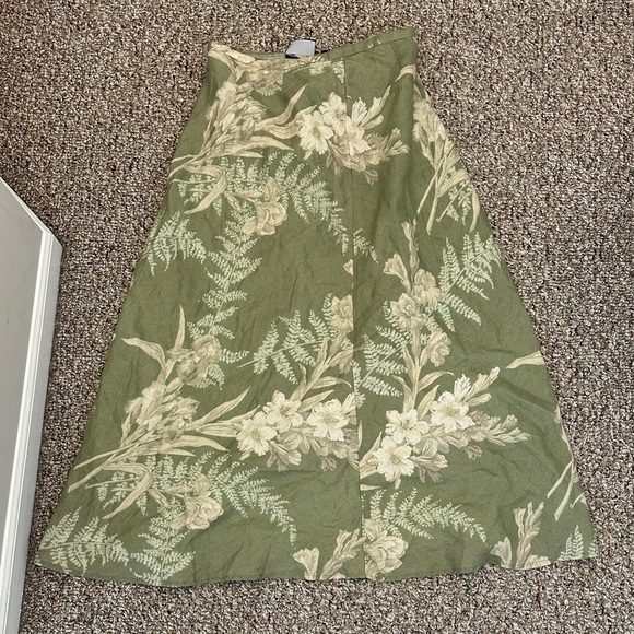 Liz Claiborne Dresses & Skirts - Vintage Green Floral Maxi/Midi Skirt